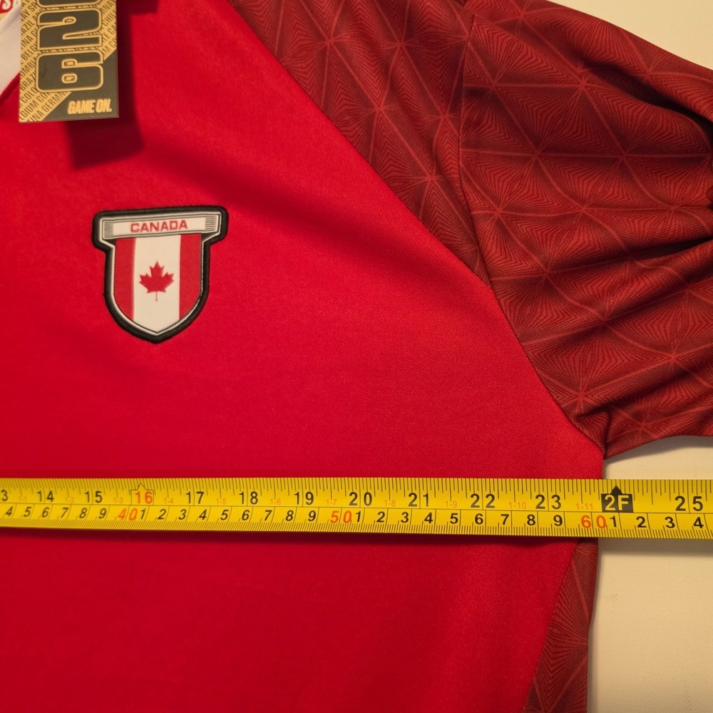 The World's Game Canada Soccer Jersey Shirt Red White Number 19 Large - Picture 6 of 9